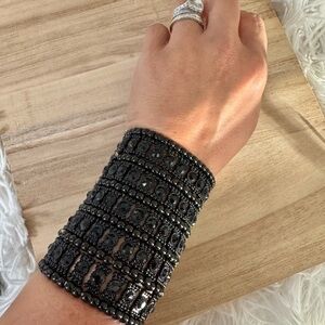 Elegant Black Beaded Bracelet